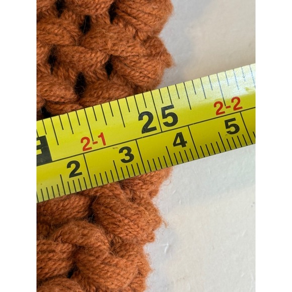 Free People Cowl Neck Chunky Knit Sweater Rust Orange Womens Sz M - Picture 6 of 8